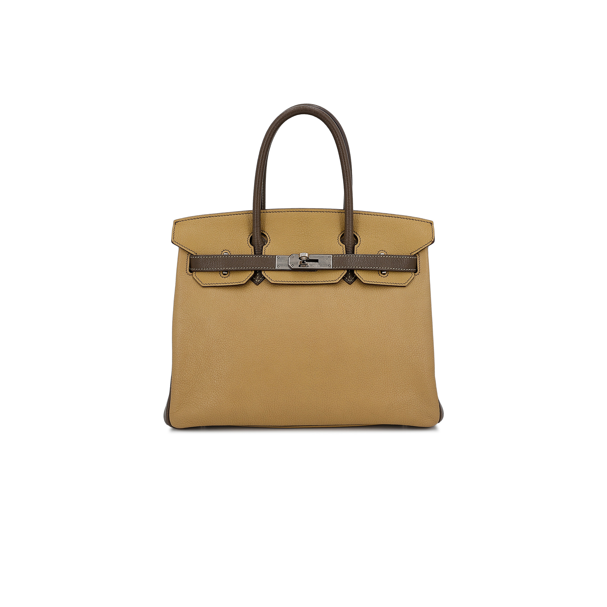 H**mes master birkin 35 matte silver buckle bag 10073926 (35*25*18cm)